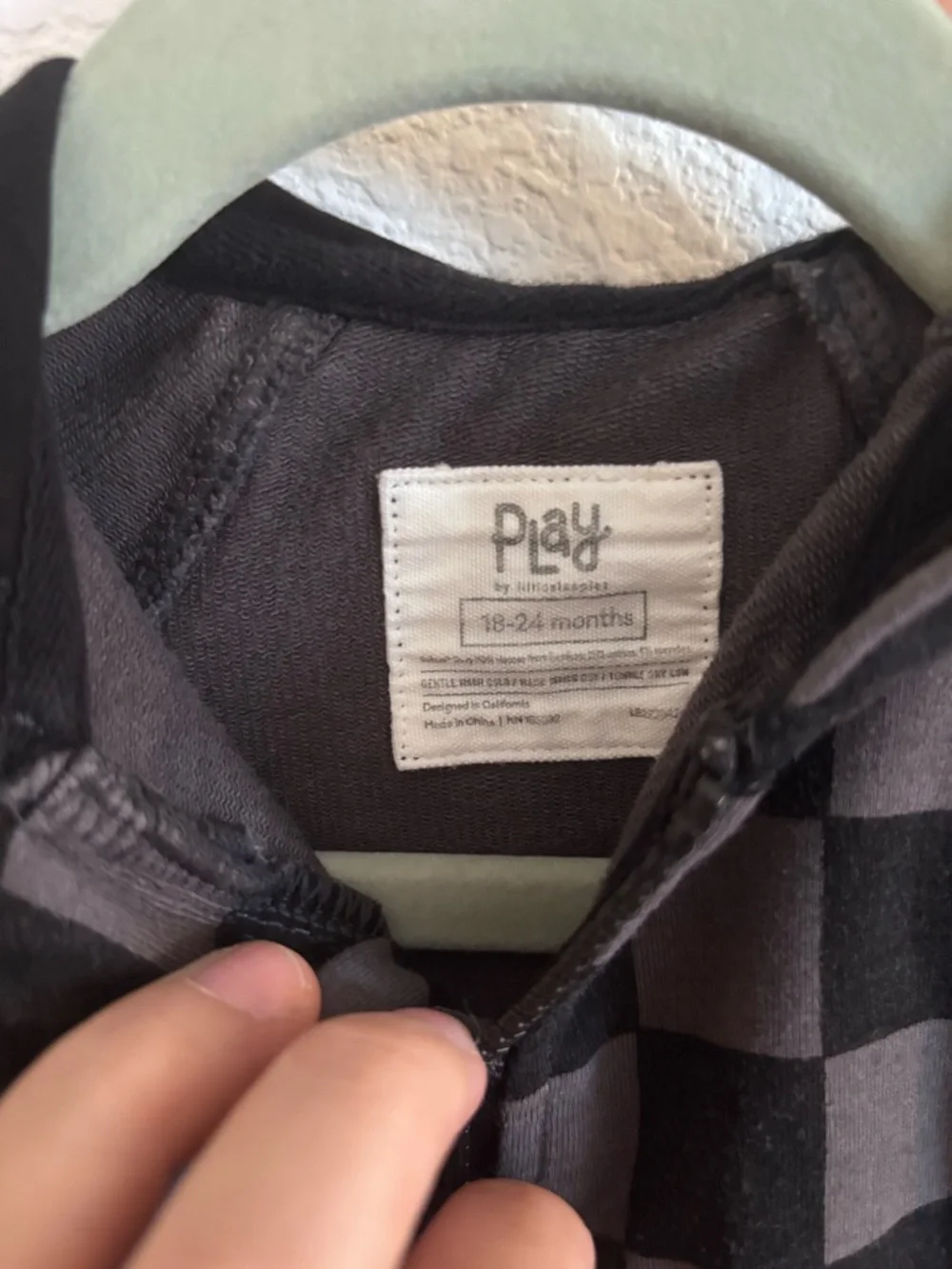 Little Sleepies - Checker Hoodie + Jogger sweatsuit set